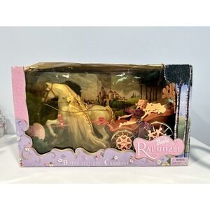 Vintage 2002 Mattel Barbie Rapunzel Botticelli & Carriage NEW‎ IN BOX